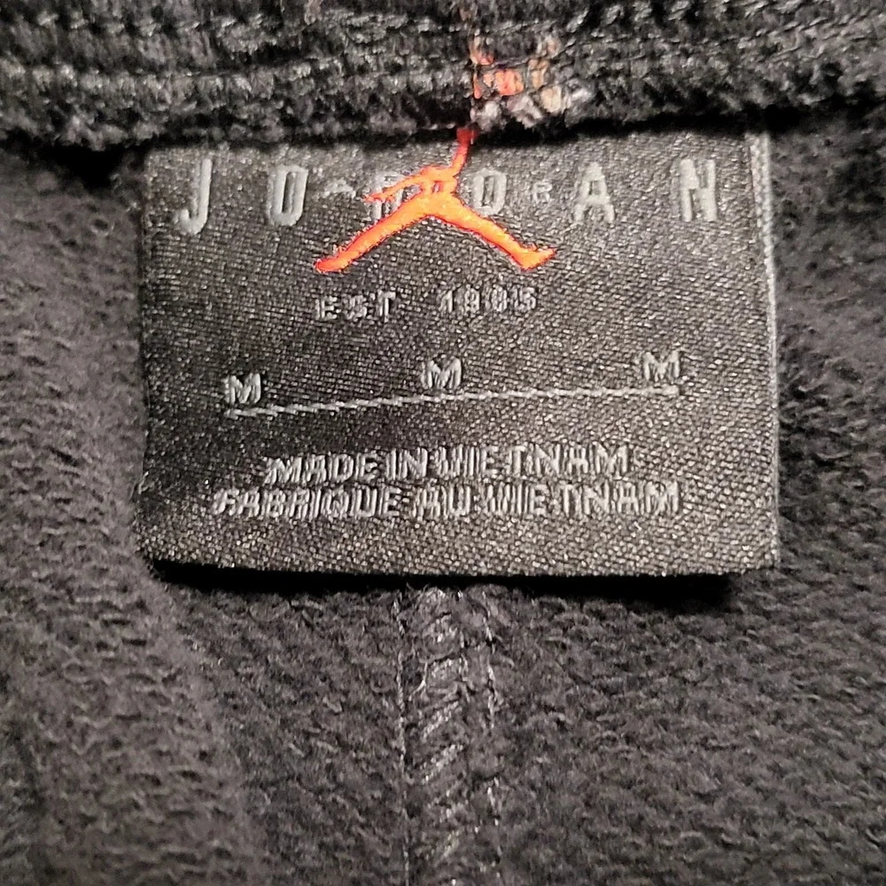 VTG Nike Air Jordan Mens M Medium All Over‎ Print Jumpman AOP Black Sweatpants